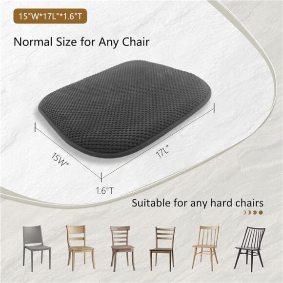 Memory Foam Chair Cushions Non Slip Kitchen Dining Seat Pads Comfortable Barstoo - Picture 3 of 7